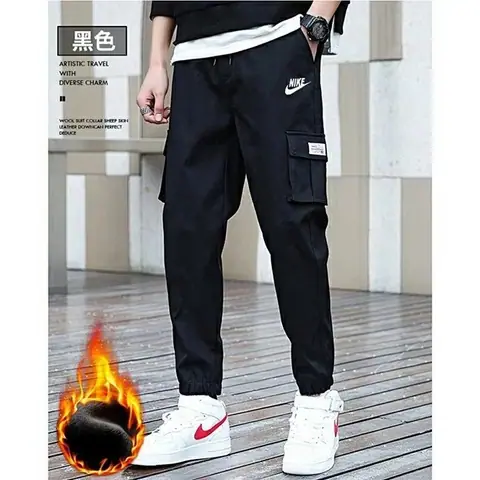 1954 Hooks Fashionable Men's Essential Overalls Plus Velvet Men's Multi-Pocket Casual Closure Pants Super Stylish on BoonBuy