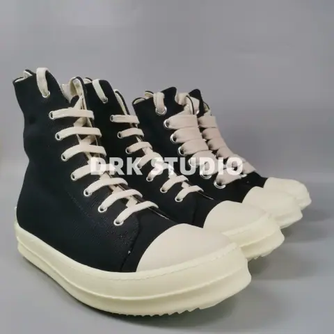 2022 New Thick Shoelaces RO Sub-Line Denim Cloth Back Patch High-Top Lace-Up Men's and Women's Couple Shoes on BoonBuy