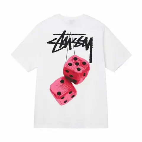 2023 New Men's and Women's Short-Sleeved T-shirt Summer Navy Blue Khaki and Black White Men's T-shirt Loose 270G on BoonBuy