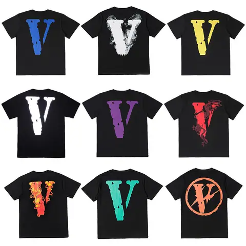 2023 Short-Sleeved Big V Chinese Dragon Limited Edition Fujiwara Hiroshi Edison Wang Yibo Loose Couple Men and Women T-shirt Summer Trend on BoonBuy
