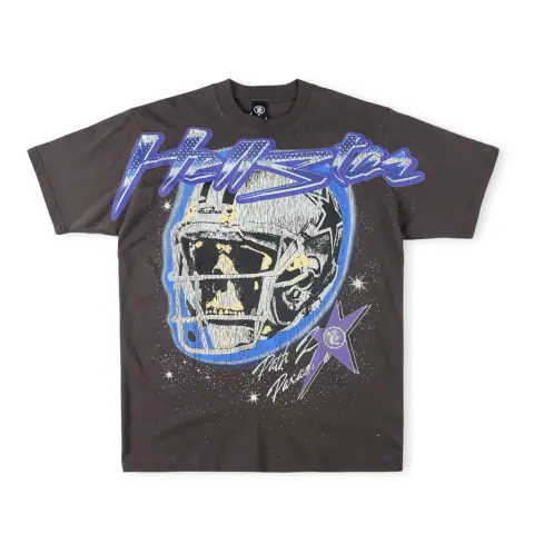 2023 Summer Creative Fun Skull Helmet Printing Men and Women Loose Hip-Hop Cotton Round Neck Tide Brand Short Sleeve T-Shirt on BoonBuy