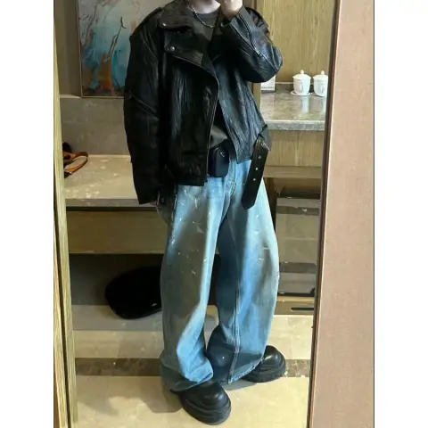 Acne Studios Paint Splatter Denim on BoonBuy