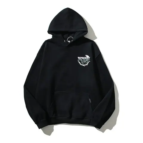 Autumn and Winter High Street Three-Dimensional Foaming Letters Plus Velvet Hooded Sweatshirt Men and Women Loose Ins Trendy Hoodie on BoonBuy