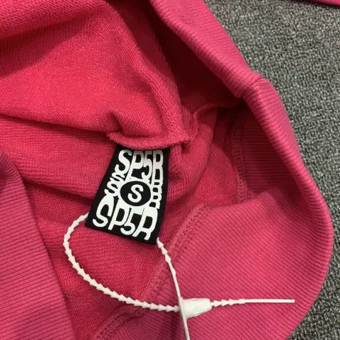 Autumn Young Thug Star Same SP5DER 555555 Pink Hoodie Sweater Trousers Suit on BoonBuy