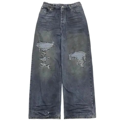 Balenciaga Mud Distressed Denim on BoonBuy
