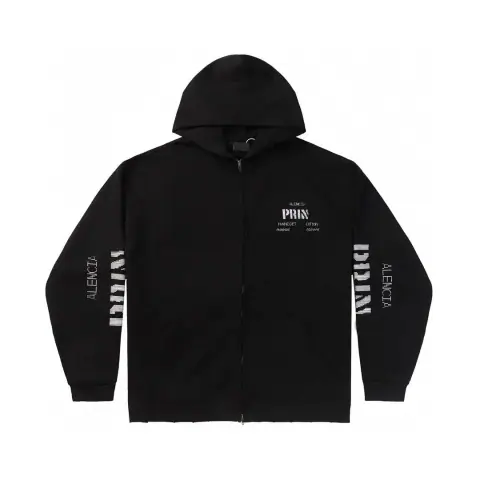 Balenciaga "Print" Zip Up Hoodie on BoonBuy