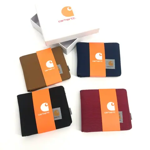 Carhartt Wip Solid Color Wallet Wallet Simple Hip-Hop Canvas Bag Small Card Holder on BoonBuy