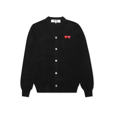 CDG Double Heart Knit Cardigan on BoonBuy
