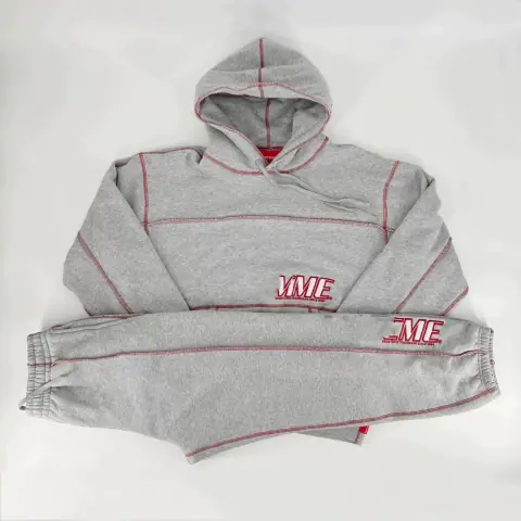 Centralcee Drill Coverstitch Tracksuit Stitching Exposed Design Pure Cotton Suit on BoonBuy