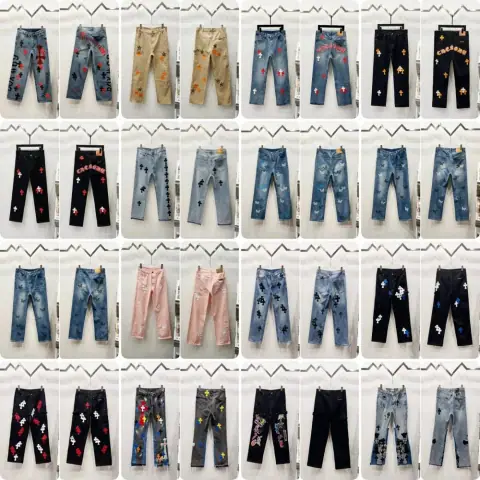 Chrome Hearts Cross Patch Washed Jeans on BoonBuy