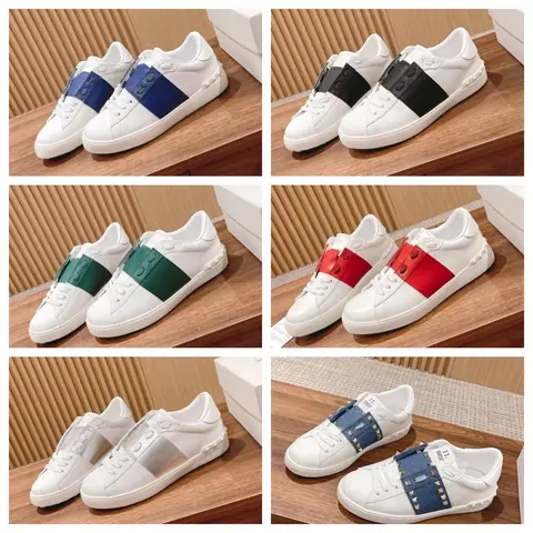 Classic Rivet White Shoes Couple Shoes Men and Women Sports Casual Shoes J on BoonBuy