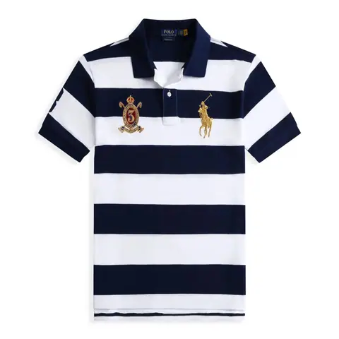 Classic Striped Embroidered Tee on BoonBuy