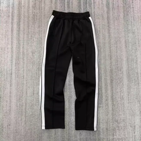 Coconut Tree Pants Front Small Letters Stripe Side Zipper Trousers 4109 AB on BoonBuy