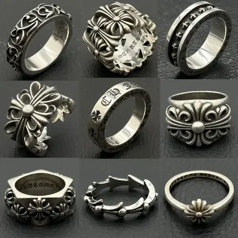 Crowe Vintage Eternal Heart Ring Tomb Iris Ring Scout Flower Cross Flower Vine Classic 11 on BoonBuy