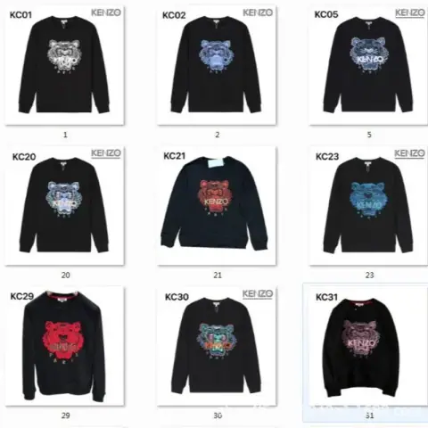 Delivery of Trendy Brand Autumn and Winter Style Tiger Head Kenzo Embroidered Couple S Fashionable and Versatile Pure Cotton Round Neck Sweatshirt 33 on BoonBuy