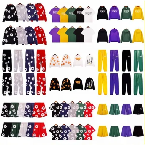 European and American Street Fashion Sweatshirt Hip-Hop Kapok Print Suit High Street Loose Hooded Sweatshirt Casual Sweatpants on BoonBuy