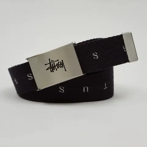 European and American Trendy Brand Men's Canvas Belt Letter Casual Braided Belt Versatile Pure Cotton Thin Youth Student Belt on BoonBuy