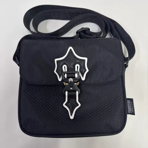 European and American Trendy Brand Trapstar White Label Black Bag Oxford Cloth Messenger Bag Hip-Hop Street Couple Storage Bag on BoonBuy