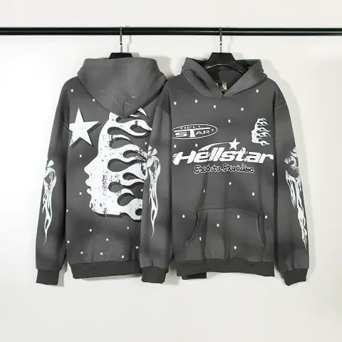 European and American Trendy High Street Ins Same Retro Old Mud Print Hooded Sweatshirt Trendy Men and Women Autumn and Winter Plus Velvet Hoodie on BoonBuy