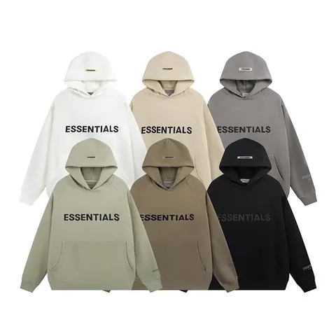 Factory Double Line Esse New Chest Logo Laminated Hooded Sweatshirt FOGntials on BoonBuy