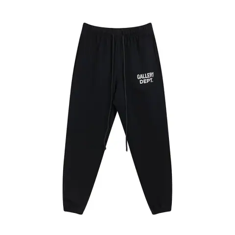 Gallery Dept Basic Style Letter Printed Logo Drawstring Trousers Pure Cotton Ankle Banded Slacks Men's and Women's Sweatpants on BoonBuy