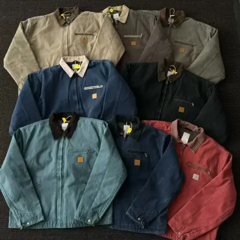 Heavy J97 American Heavy Washed Autumn Short Wide Version Detroit Jacket Work Zipper Cleanfit Jacket 35 on BoonBuy