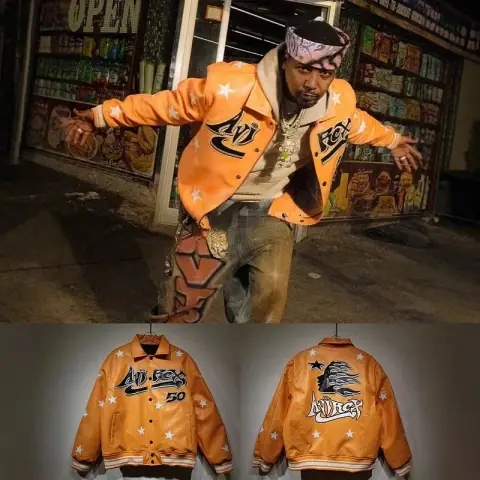 Hell Star Jacket Avirex Co Branded 50TH Anniversary Limited Edition Retro Trendy Jacket Motorcycle Embroidered Leather Jacket 97 on BoonBuy
