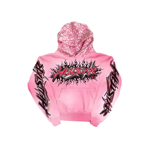 Hellstar Brainwashed With Brain Hoodie Pink on BoonBuy