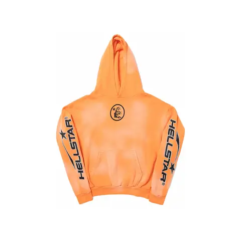 Hellstar Fire Orange Hoodie Orange Dye on BoonBuy