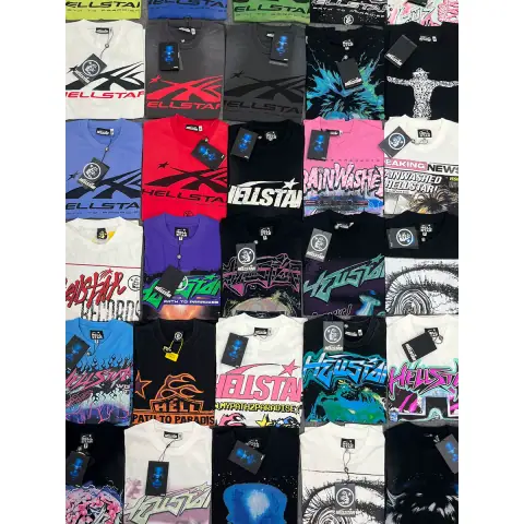 Hellstar Hell Star American High Street Vintage Men and Women Vtg Short-Sleeved T-shirt Trendy Brand on BoonBuy