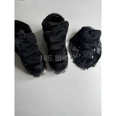 Independent Vet Joint Vetements Shoes Horse Hair Punk Y2K Subculture Metal Thick-Soled Shoes Top Men's Bi Ru on BoonBuy
