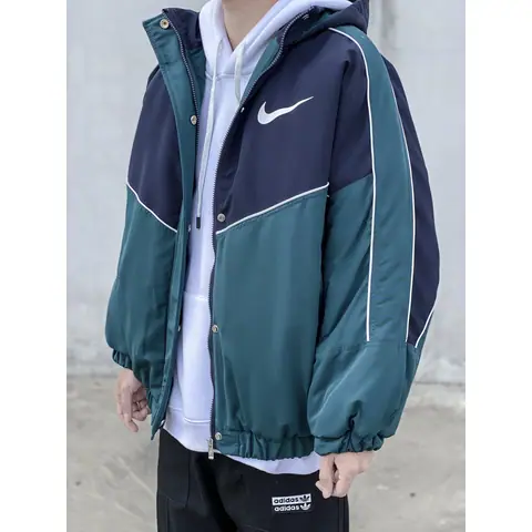 Item No. 122503 NK Basic Style Splicing Contrast Color Couple Style Cotton Coat Loose Lazy Style Cec Jacket Bottoms Are Very Nice on BoonBuy
