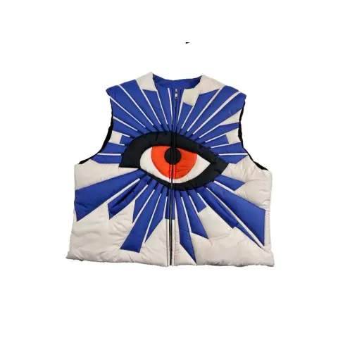 Konoot New Product Eye of Truth Vest Vest Padded Jacket Men's and Women's American Trendy Jacket Autumn and Winter on BoonBuy