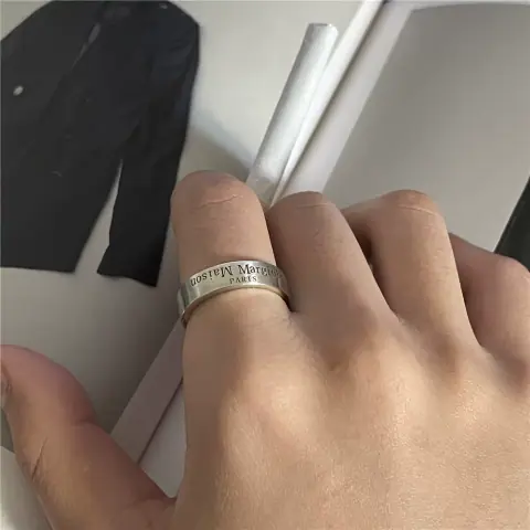Margiela Style Inverted Letters Margiela Ring Original Ins Ring Fashion High Street Couple Ring on BoonBuy