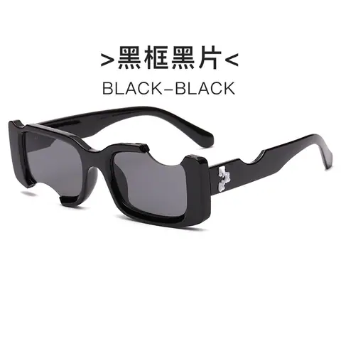 New European and American Personalized Notched Sunglasses Street Shooting Catwalk Fashion Sunglasses Fashion Men and Women Sun Glasses on BoonBuy