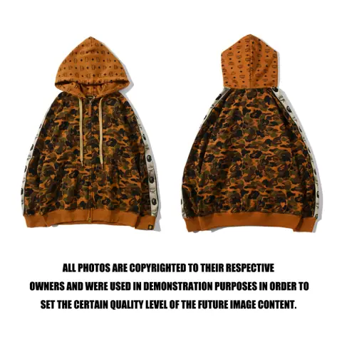 New Winter Fashion Brand Ape Head Joint Camouflage Desert Sports Sweatshirt Ins Style Couple Jacket Thin on BoonBuy