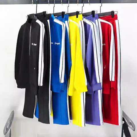Of Trendy Striped Ribbon High Street Casual Sports Jacket Couple Suit Foreign Trade on BoonBuy