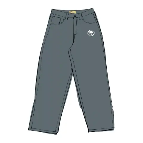 Per Embroidered P Long Jeans on BoonBuy