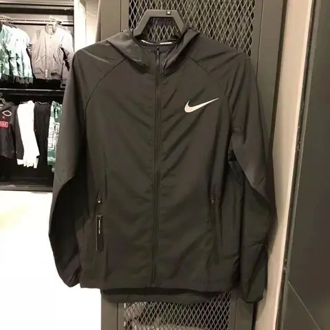 Quick-drying Jacket for Men Woven Hooded Loose Large Size Casual Sports Running Windbreaker Sports Student Track and Field Training Suit on BoonBuy