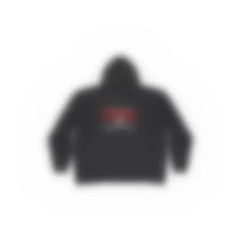 Red and Black Embroidered Hoodie on BoonBuy