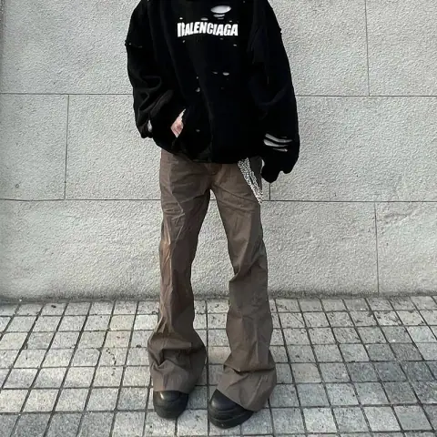 Rick Owens Brown Flared Denim on BoonBuy