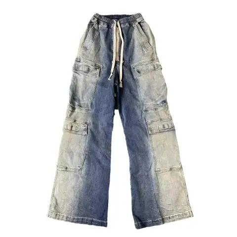 Rick Owens Edfu Cargo Denim Cargo Blue on BoonBuy