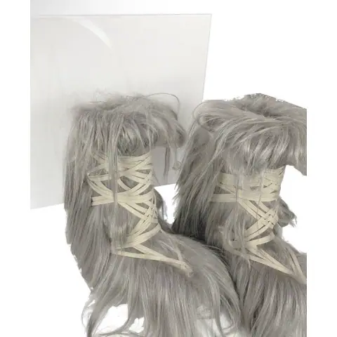 Rick Owens x Crazy Lace-Up Fur Snow Boots on BoonBuy