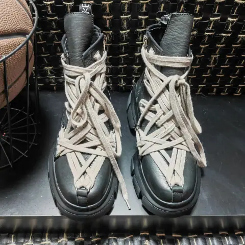 Rick Owens x DR Martens Leather Boots on BoonBuy