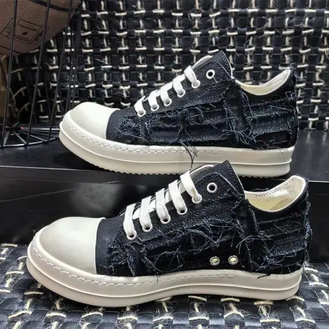 Ripped Denim Rick Owens Ramones 3 Colorways on BoonBuy
