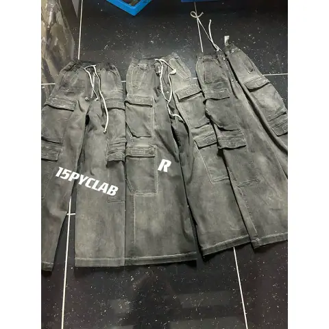 RO Main Line 23SSBELA Cargo Heavy Industry Dirty Wash Smoke Gray Mop Cargo Jeans on BoonBuy