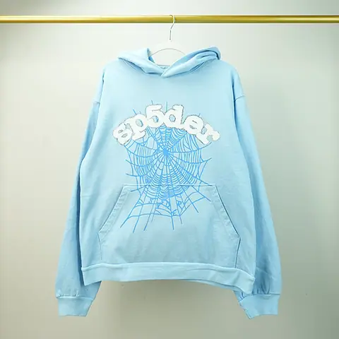Spider Web Hoodie Hoodie Sky Blue on BoonBuy
