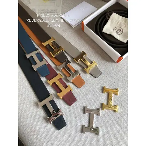 Stock New Top Grain Cowhide Belt H Buckle Business Casual Double Sided Belt on BoonBuy