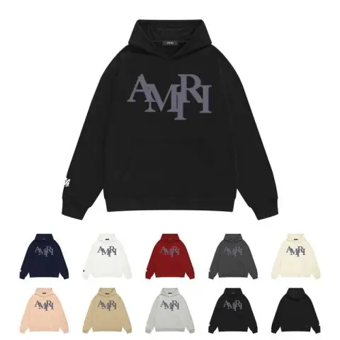 Supply European and American Trendy Brand Amiri Letters 2025 New Classic Printed Hooded Sweatshirt Chinese Cotton 10 on BoonBuy