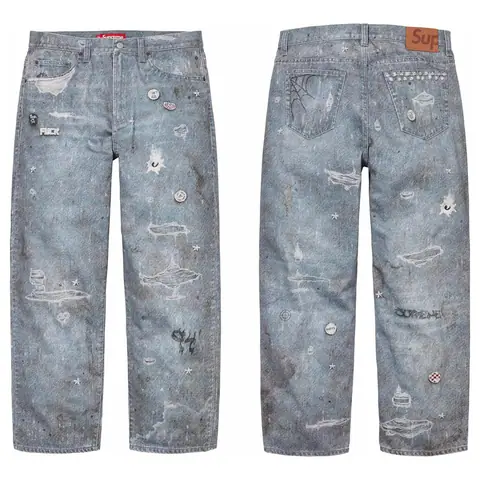 Supreme Hjr Trompe L'Oeil Loose Fit Jeans on BoonBuy